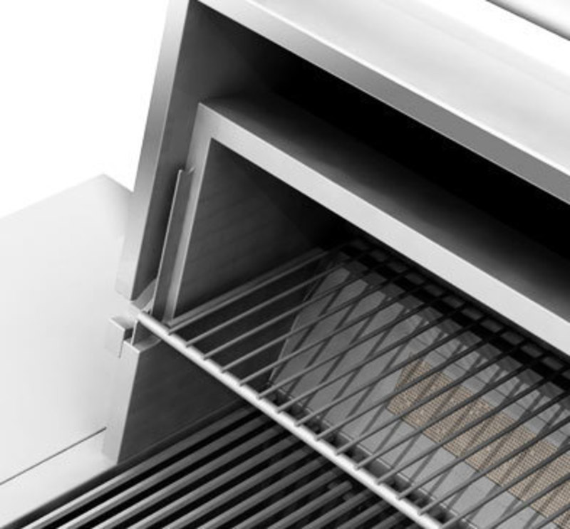 Wolf Appliance, Inc.: 42-inch Outdoor Gas Grill with Side Burner Close up view of the warming grates