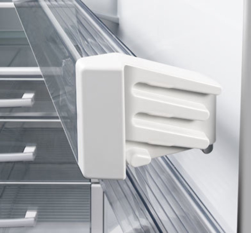 Sub-Zero, Inc.: Side-by-Side Built-In Refrigeration Detail view of the shelf adjustment fins