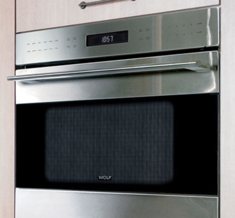 Wolf Appliance, Inc.: E Series Built-In Wall Ovens, Unframed Door Style In context view showing a single built in oven