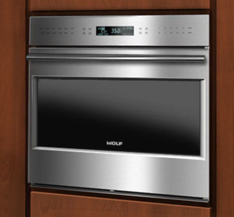 Wolf Appliance, Inc.: E Series Built-In Wall Ovens, Framed Door Style Single frame style oven built into a wall