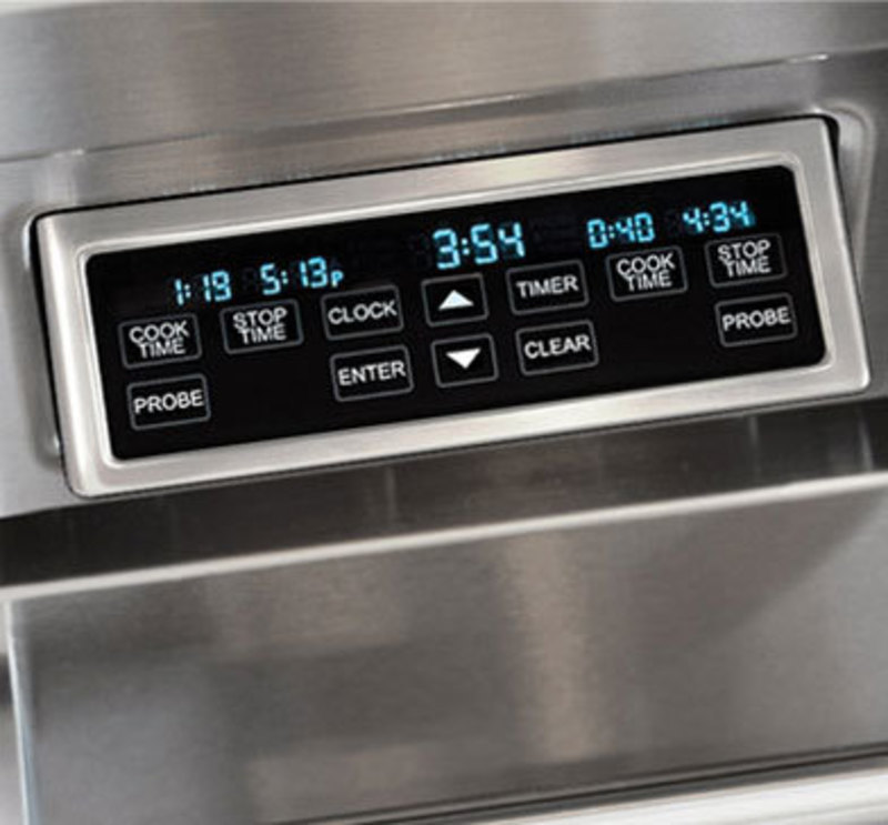 Wolf Appliance, Inc.: Dual Fuel Range, 30-inch Detail view showing the fold out the control panel