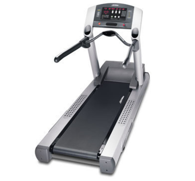 Three quarters front view of the classic series treadmill