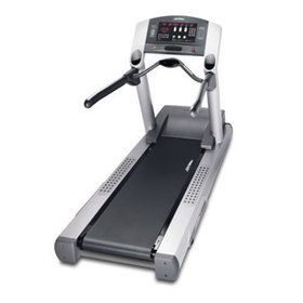 Three quarters front view of the classic series treadmill