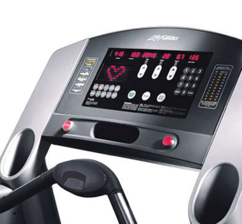 Life Fitness: Classic Series Treadmill Close up if the control panel for the Classic series treadmill with LED readouts