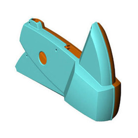 CAD view of the two molded sides that make up the base cover