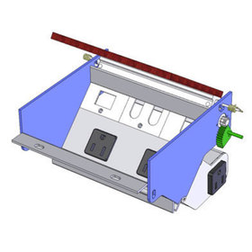 CAD view showing the power cove with some internal components in place