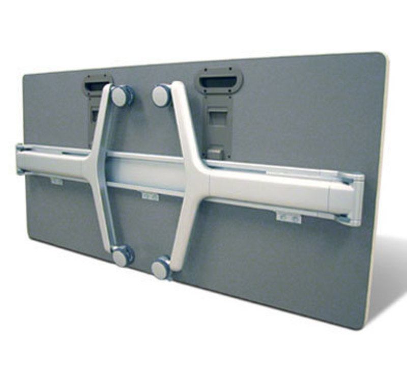 Allsteel Inc.: Get Set Table Bottom view of the Get Set table with the legs folded up for storage