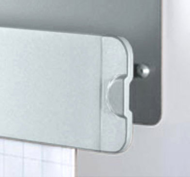 Allsteel Inc.: Get Set Presentation Detail view showing how the Get Set board rails can be installed
