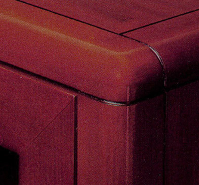 Detail view of the joinery used on the entertainment cabinet
