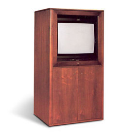 Three quarters front view of the entertainment cabinet
