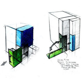 Concept sketches showing different ways samples can be removed from the SC632