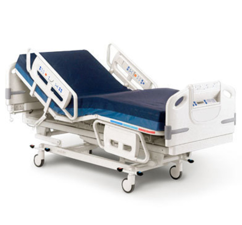Three quarters front view of Advanta Hospital Bed in an angled orientation