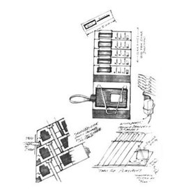 Early concept sketches describing the design details of the Zebra battery charger