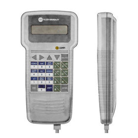 Front and side views of the final design for the Allen-Bradley handheld controller