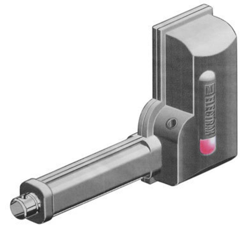 Three quarters front view of a concept for a linear actuator