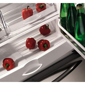 Overhead image of the production version showing a drawer with bell peppers in it