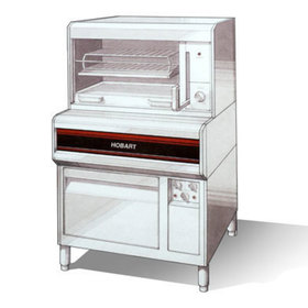 Three quarters front view rendering of an industrial oven