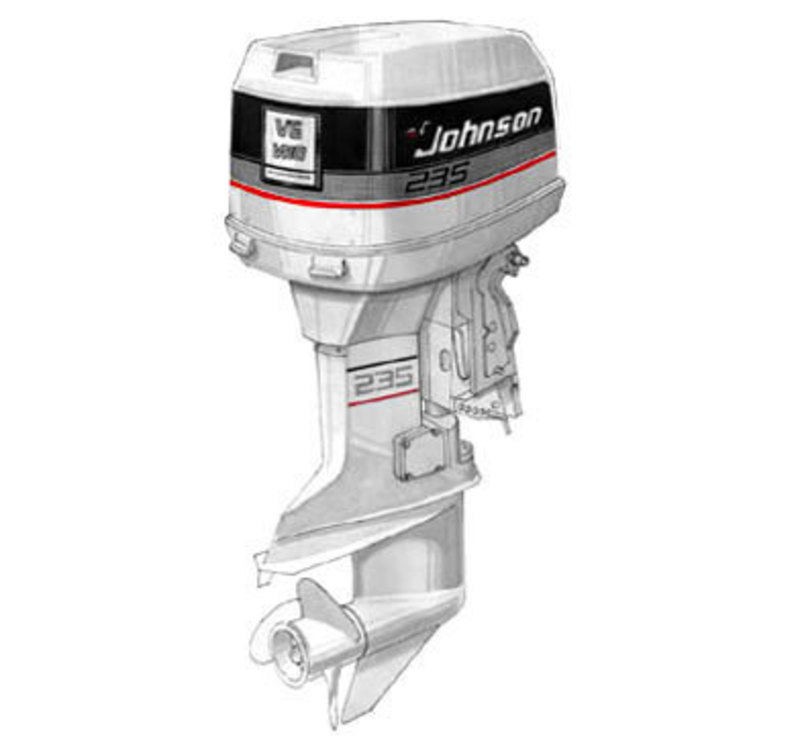 Concept rendering for a outboard boat motor in white