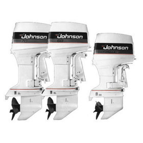 Image showing three available sizes of Johnson Boat motors