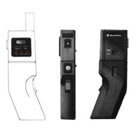 Concept rendering showing front and side views of a pocket camera with a pistol grip