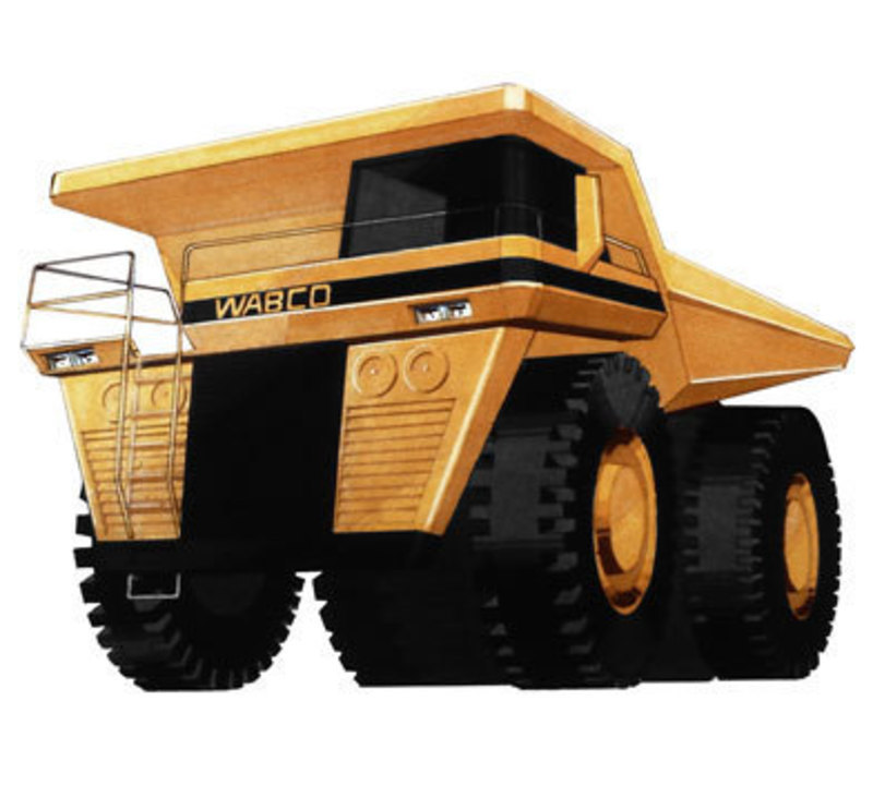 Concept rendering showing the Komatsu dump truck 