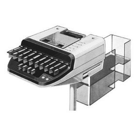 Concept rendering showing an early design for the Smart Writer with paper collection tray behind it