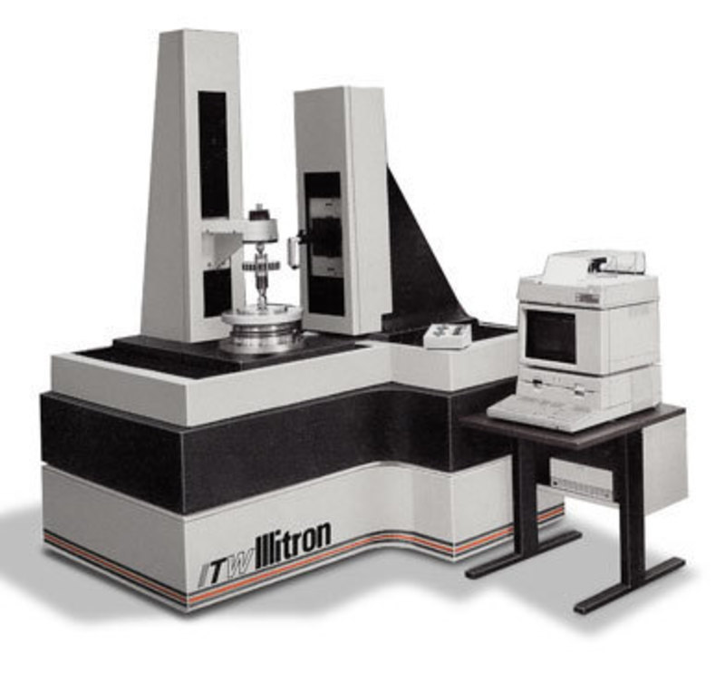 Three quarters front view of the production version of the Illitron CNC gear inspection system