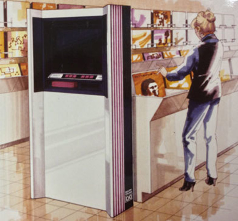 Concept rendering showing the videospond system in a music store