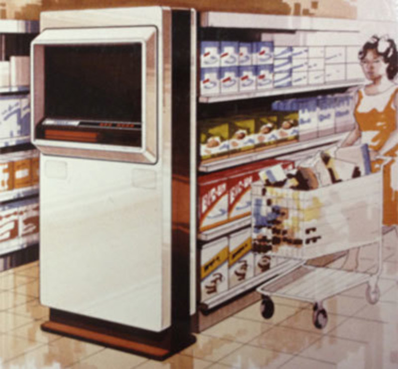 Concept rendering showing the videospond system in supermarket