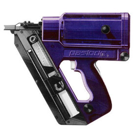 Side view of an initial design for the Paslode Impulse in purple