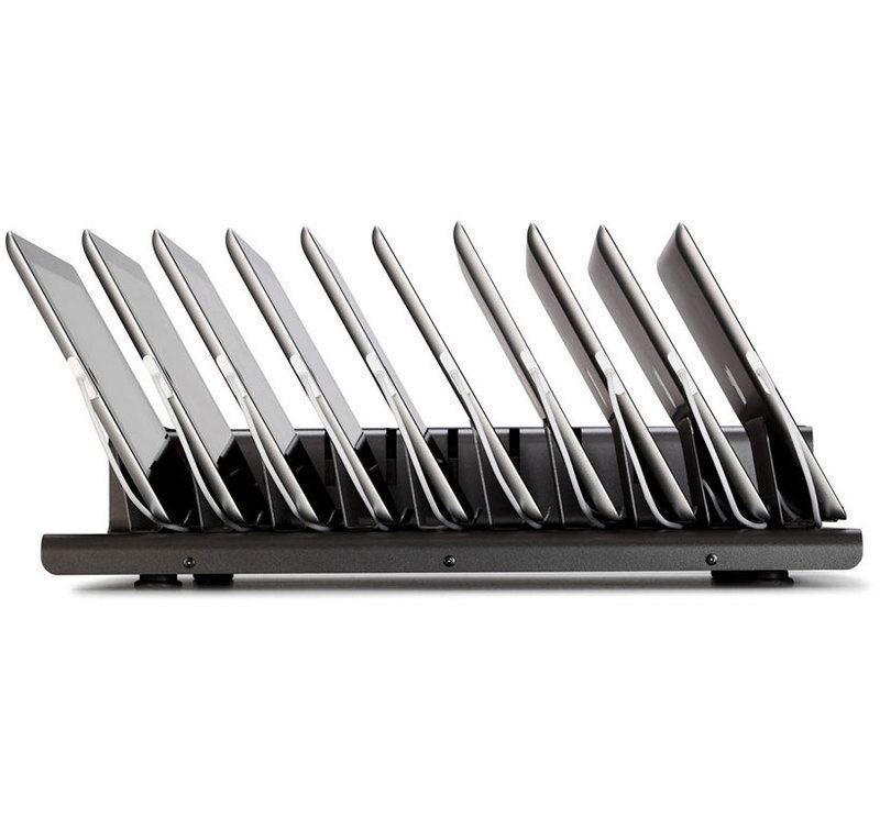 Bretford Manufacturing, Inc.: PowerRack® for iPad 2 Side view of Bretford PowerRack loaded with iPads