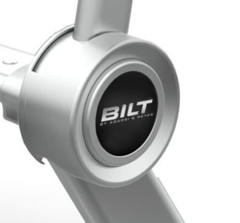 GRAA Innovations: BILT Bench Weight Machines Detail view of the weight bench safety arm joint