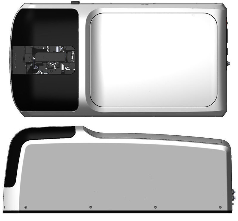 Side and top view of the nanoIR 2, Probe-Based Measurement Tool