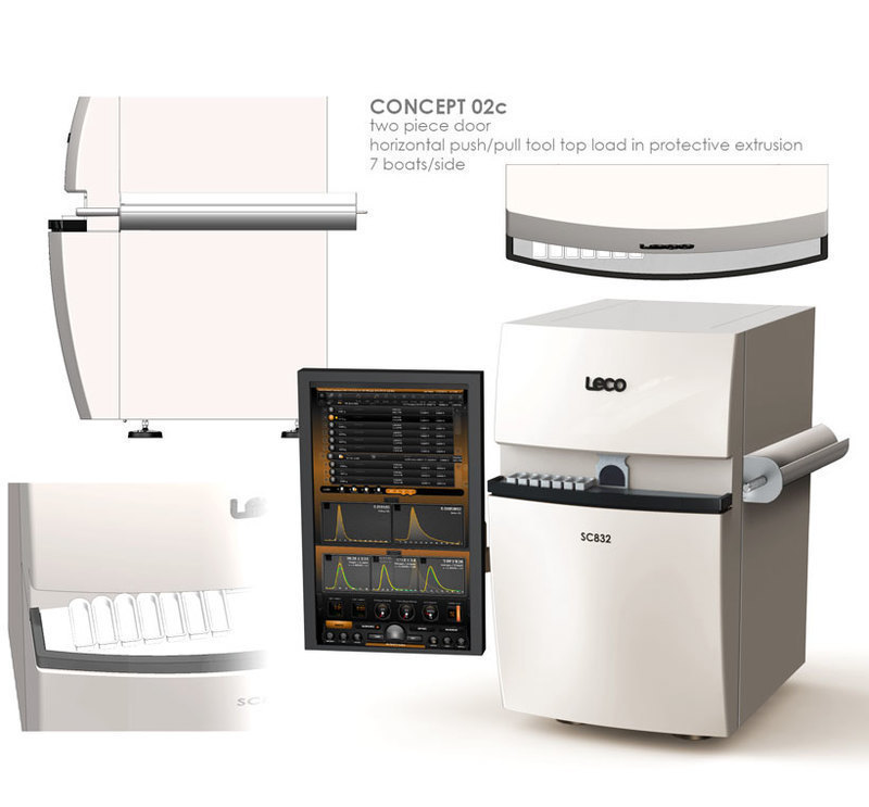 Collage highlighting several design features of the LECO SC382