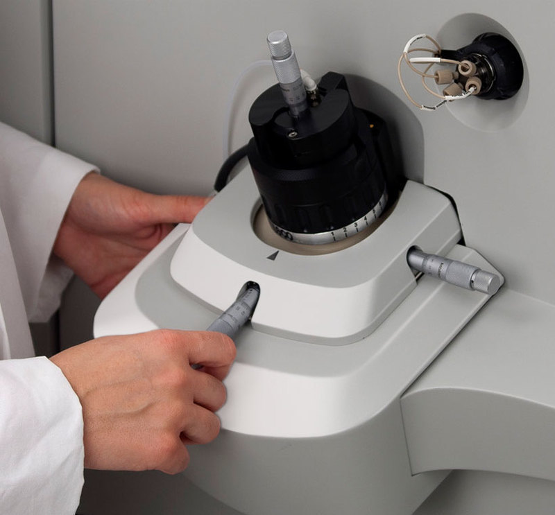 LECO Corporation: Citius LC-HRT High Resolution TOFMS View showing an end user making adjustments using the user controls