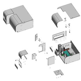 Exploded view of the LifeScale enclosure from SolidWorks