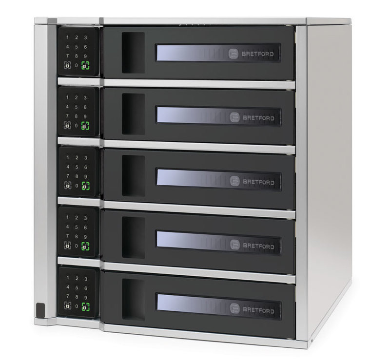 Bretford Manufacturing, Inc.: TechGuard™ Charging Locker 5 Lockers connected into a single structural module