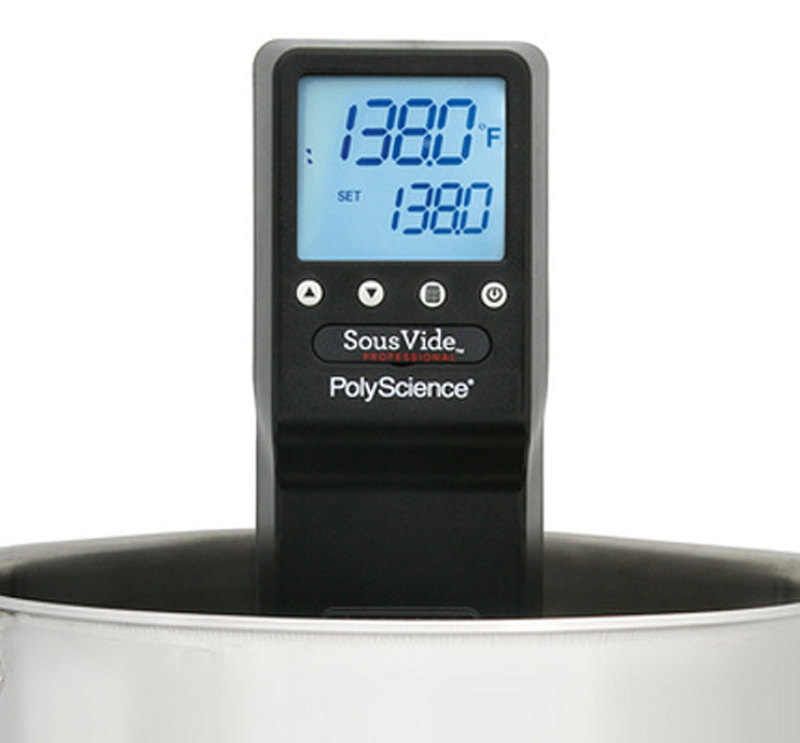 Front view showing an enlarged detail of the product display for the Sous Vide Professional