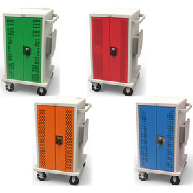 Front View collage of four potential color variations for the 36M cart