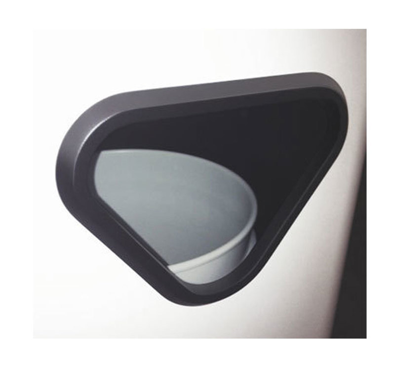 2XL Corporation: Guardian Gym Wipe Dispenser Close up of the wastebasket opening on the front of the Wipe dispenser