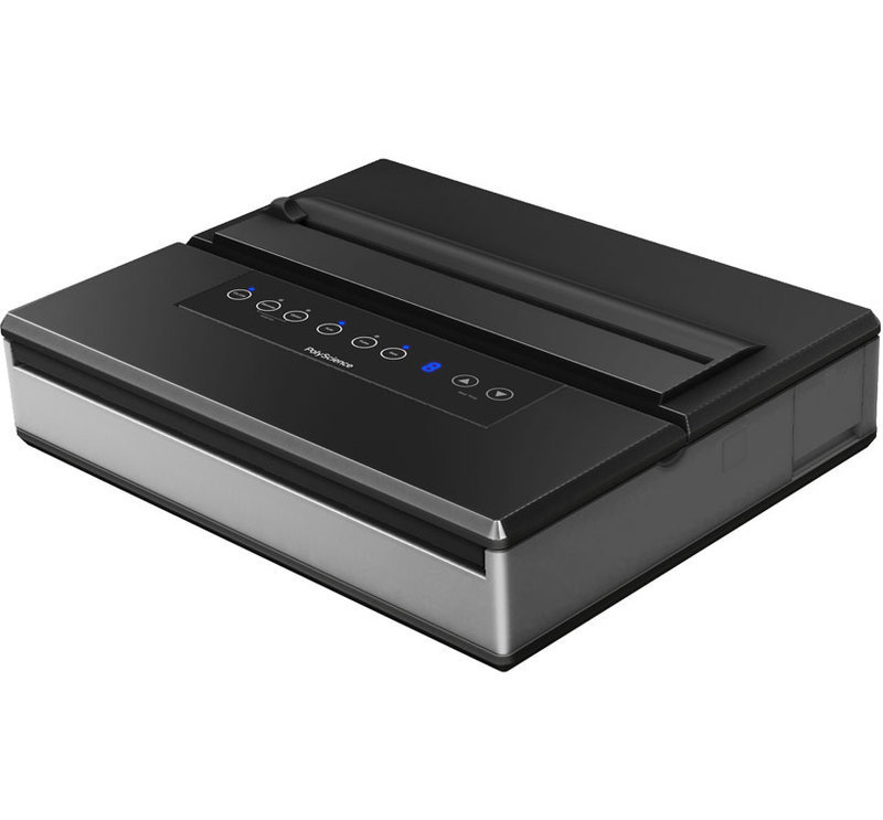 PolyScience: 200 Series Vacuum Sealing System Three quarters front view of the PolyScience: 200 Series Vacuum Sealing System
