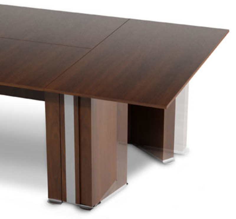 Nucraft Furniture Company: Discovery Table Rendering showing how access doors swing open to access cables
