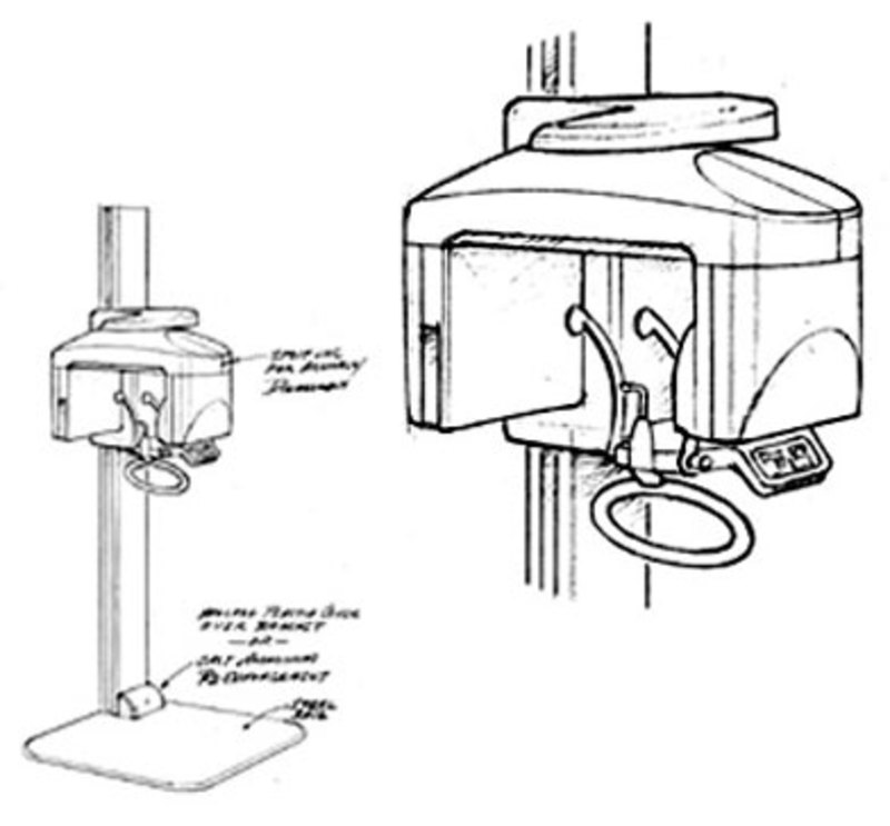 Gendex Dental Systems (KaVo): Orthoralix® 8500 Panoramic X-Ray Unit Concept sketch for the Othoralix panoramic x-ray unit