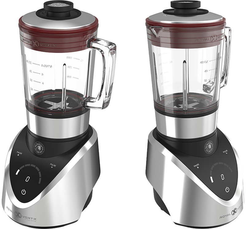 Hy Cite: Royal Vort-X Blender by Royal Prestige® Front and reverse three quarters view of the Royal Vort-X blender