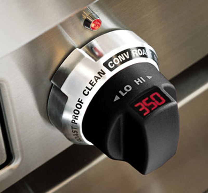 Sub-Zero, Inc. & Wolf Appliance, Inc.: Pro Collection Close up of the control for a Wolf Pro Oven