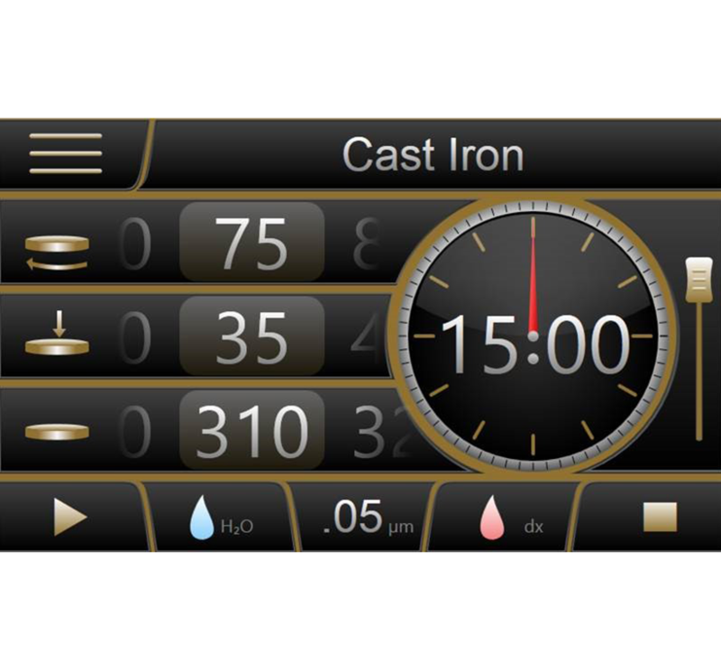 PX500 control panel UI