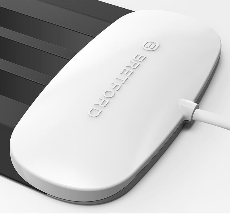Bretford Manufacturing, Inc.: Juice Mobile Power Three-quarters front view of the Juice Mobile Power USB baseboard connector