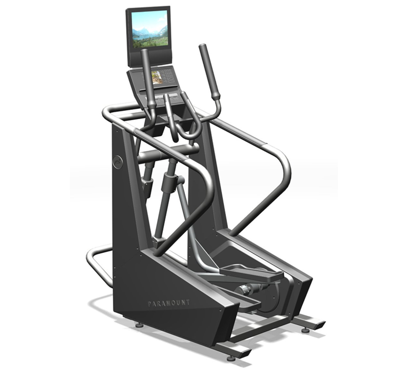 Front three quarters SolidWorks model view of the Elliptical trainer 