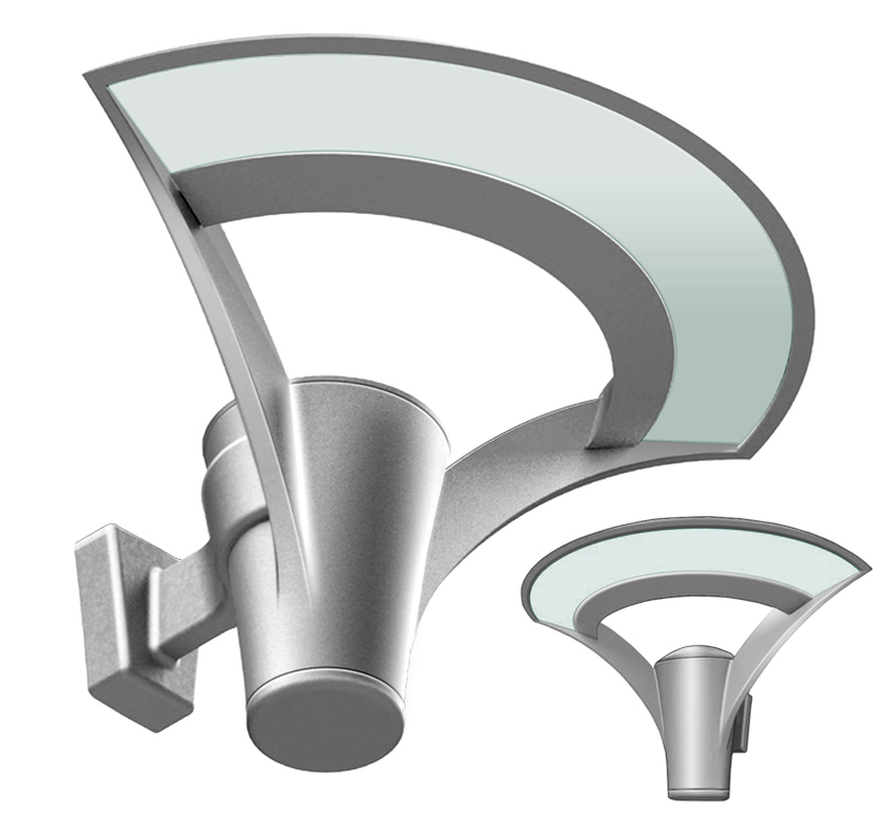 Sternberg Lighting: Sternberg Outdoor Lighting low angle view of the final production version on the wall sconce