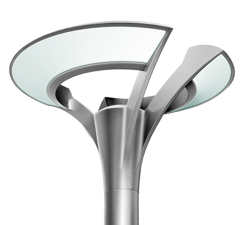 Sternberg Lighting: Sternberg Outdoor Lighting Close up low angle view of the Sternberg Lunaria
